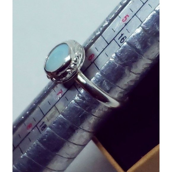 Sterling silver and Australian Opal crystal ring handmade floral design - Picture 12 of 12